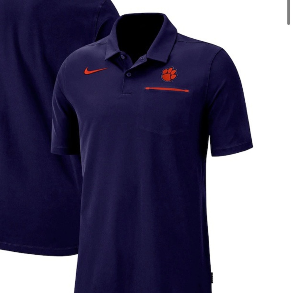 Clemson Nike Elite Coaches SidelinePerformancePolo - Picture 1 of 4
